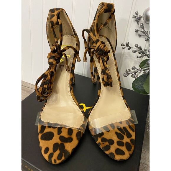 Lulus Leopard Ledah High Heel Dress Shoes Sz 7 - Picture 2 of 6